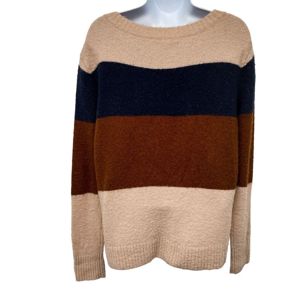 American Eagle Color Block Fuzzy Striped Cozy Lon… - image 2